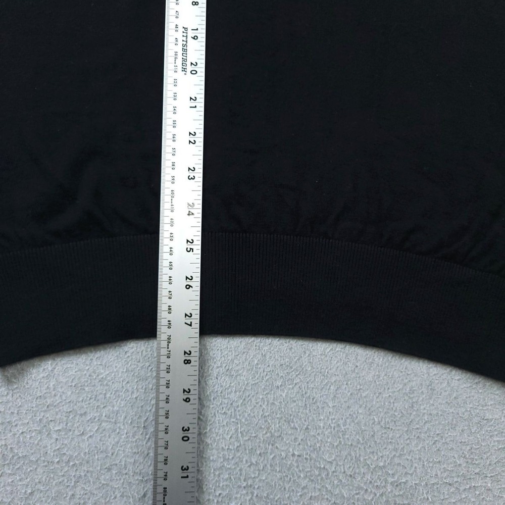 Peter Millar Sweater Mens XL Black Silk Cashmere Quarter Zip Pullover Luxury - Picture 6 of 9
